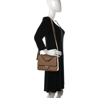 Chanel Calfskin Stitched Easy Mood Flap Beige 2 of 11