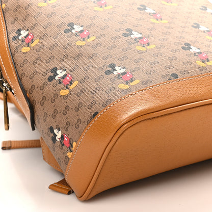 Gucci X DISNEY Mini Vintage GG Supreme Monogram Mickey Mouse Small Dome Backpack Beige Vintage Sun Oil 9 of 10