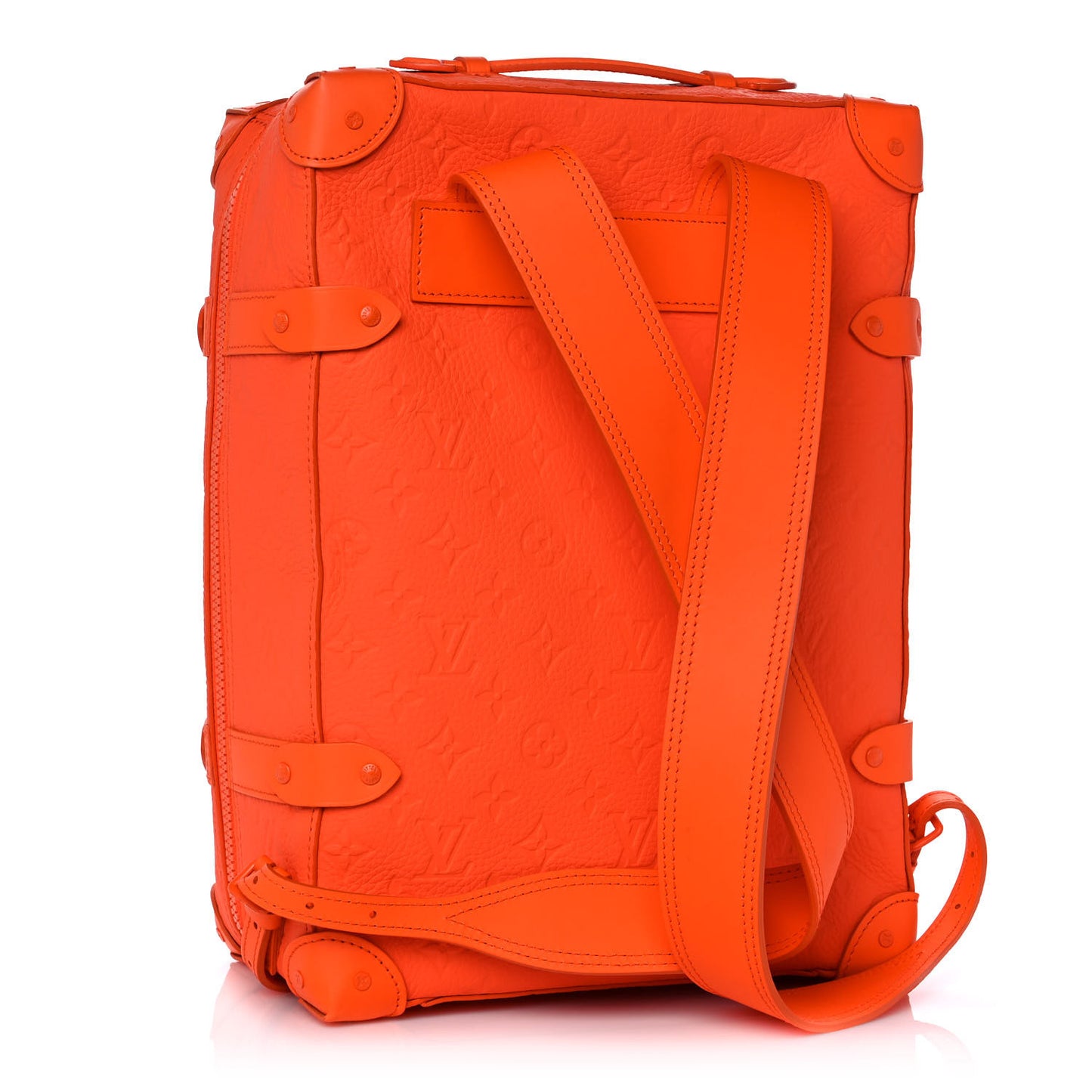 Taurillon Empreinte Soft Trunk Backpack PM Orange