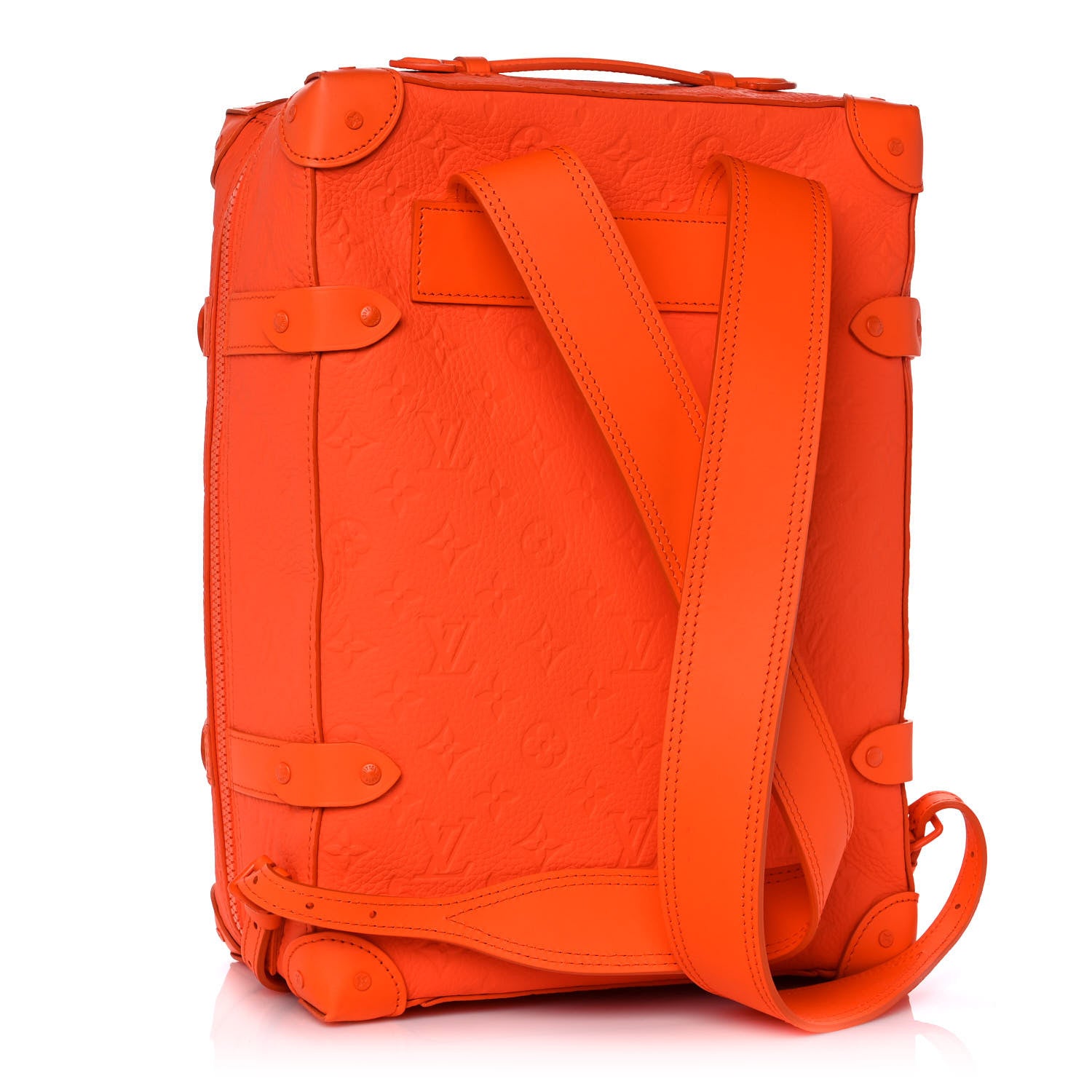Louis Vuitton Taurillon Empreinte Soft Trunk Backpack PM Orange 3 of 9