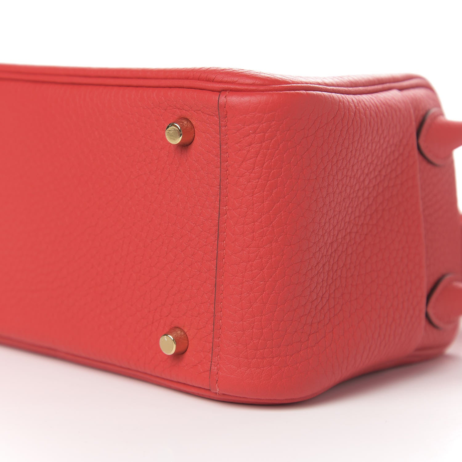 Hermes Taurillon Clemence Mini Lindy 20 Rouge De Coeur 8 of 10