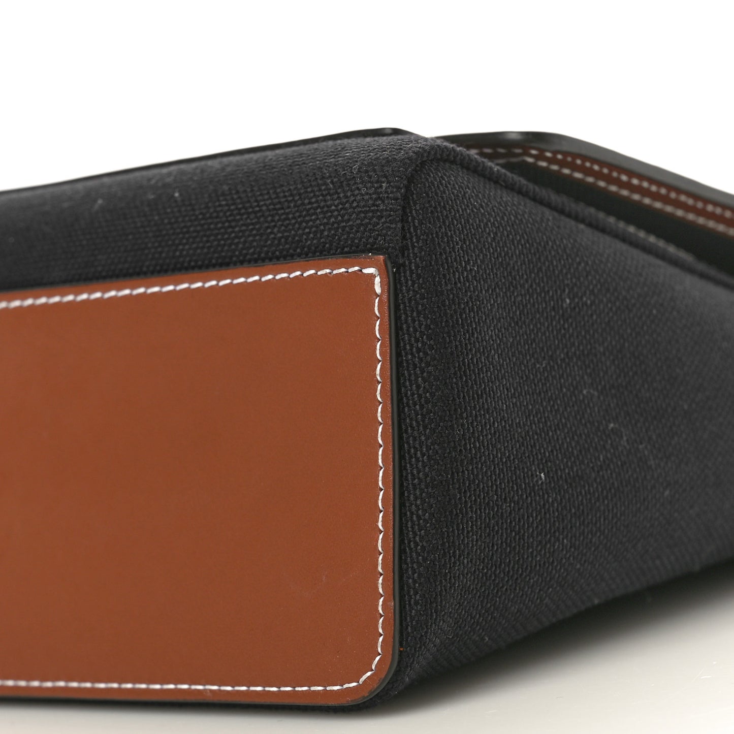 Canvas Horseferry Print Note Crossbody Bag Black Tan