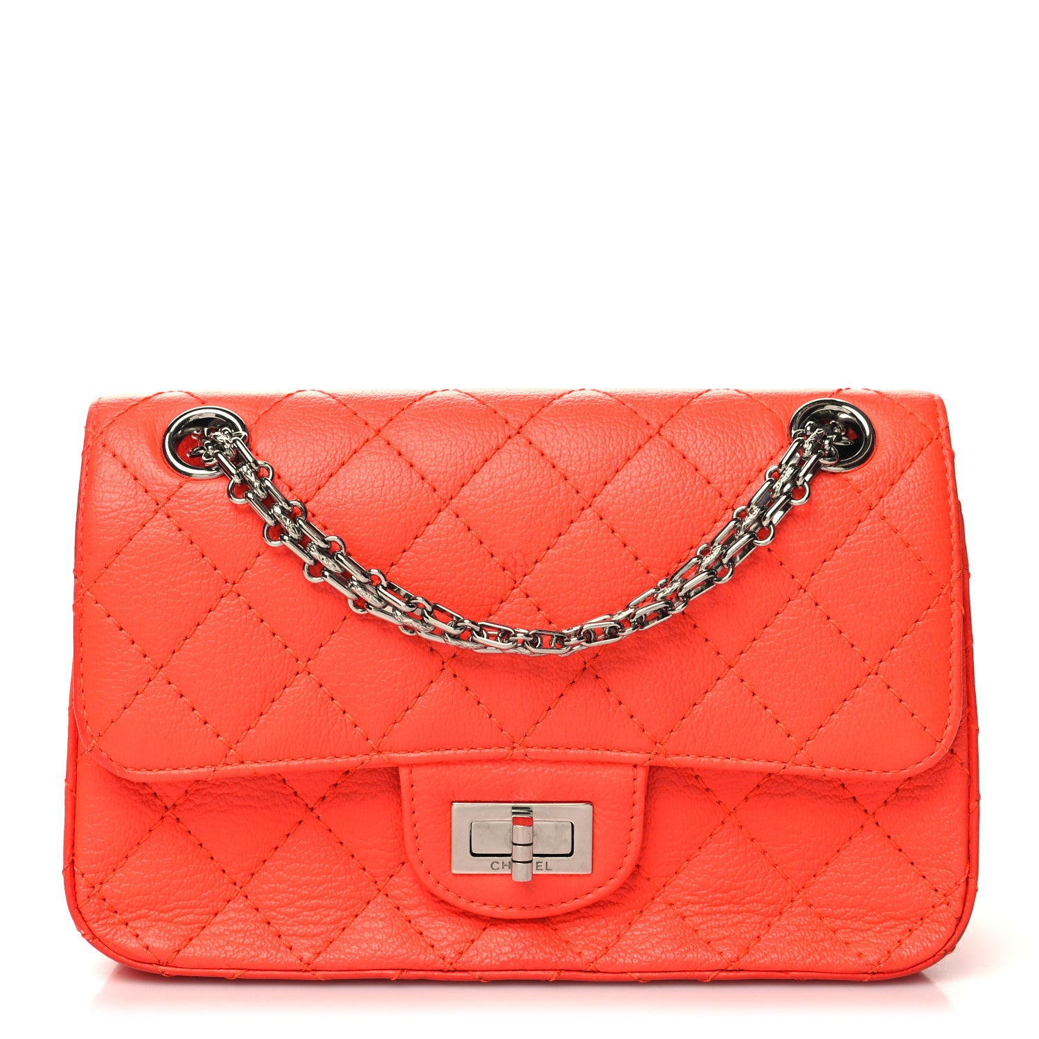 Chanel Goatskin Quilted 2.55 Reissue Mini Flap Orange 1 of 13