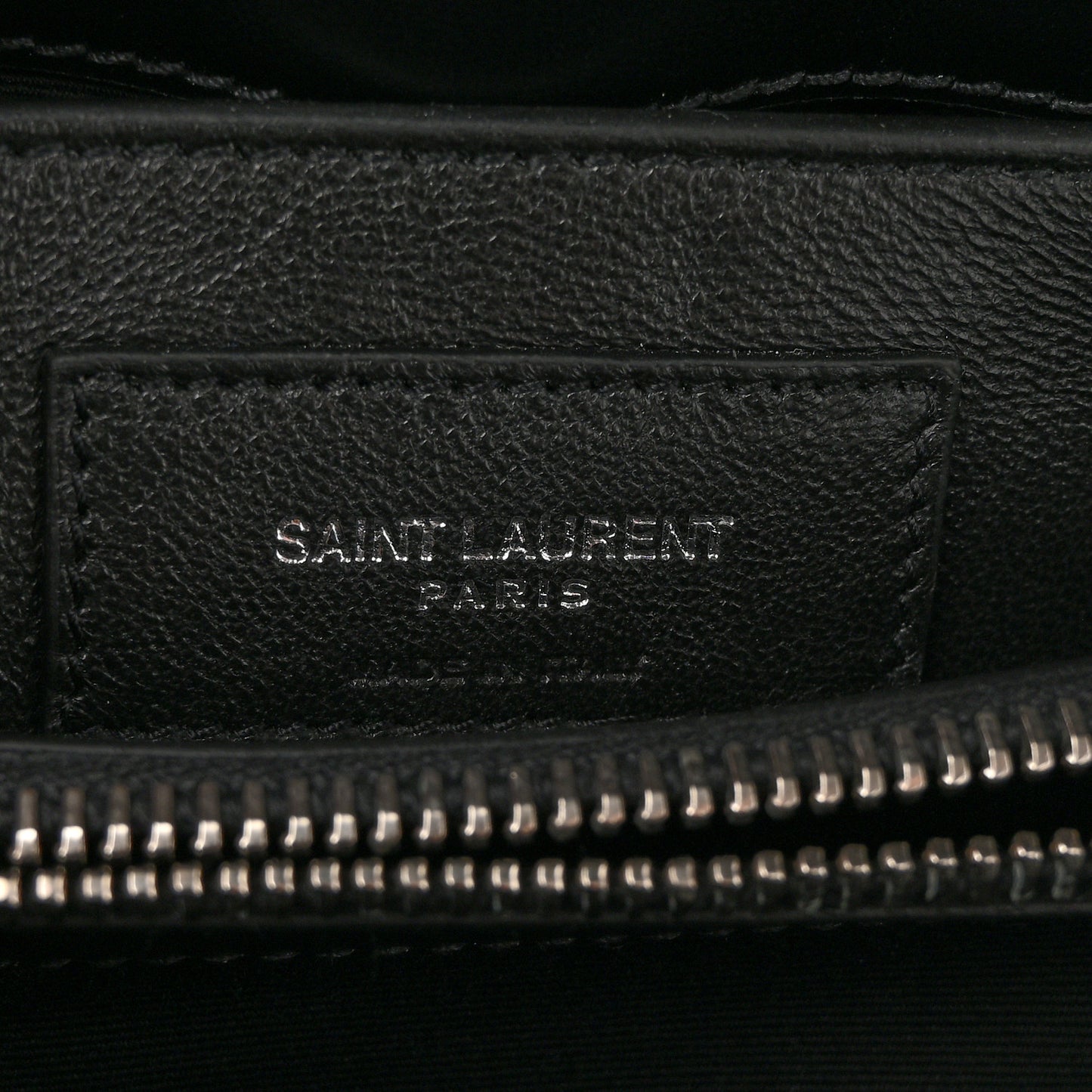 Calfskin Y Quilted Monogram Small Loulou Chain Satchel Black