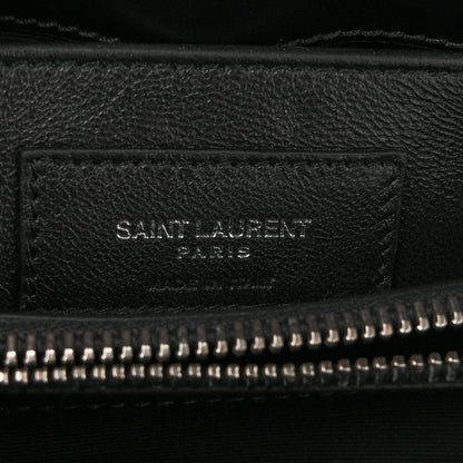 Saint Laurent Calfskin Y Quilted Monogram Small Loulou Chain Satchel Black 5 of 11