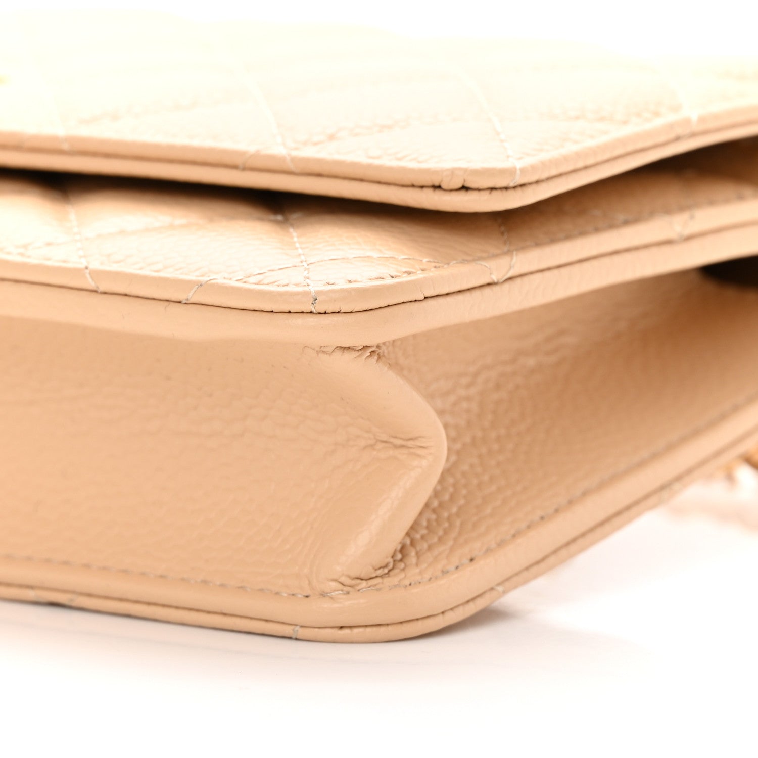 Chanel Caviar Quilted Wallet On Chain WOC Beige 11 of 16