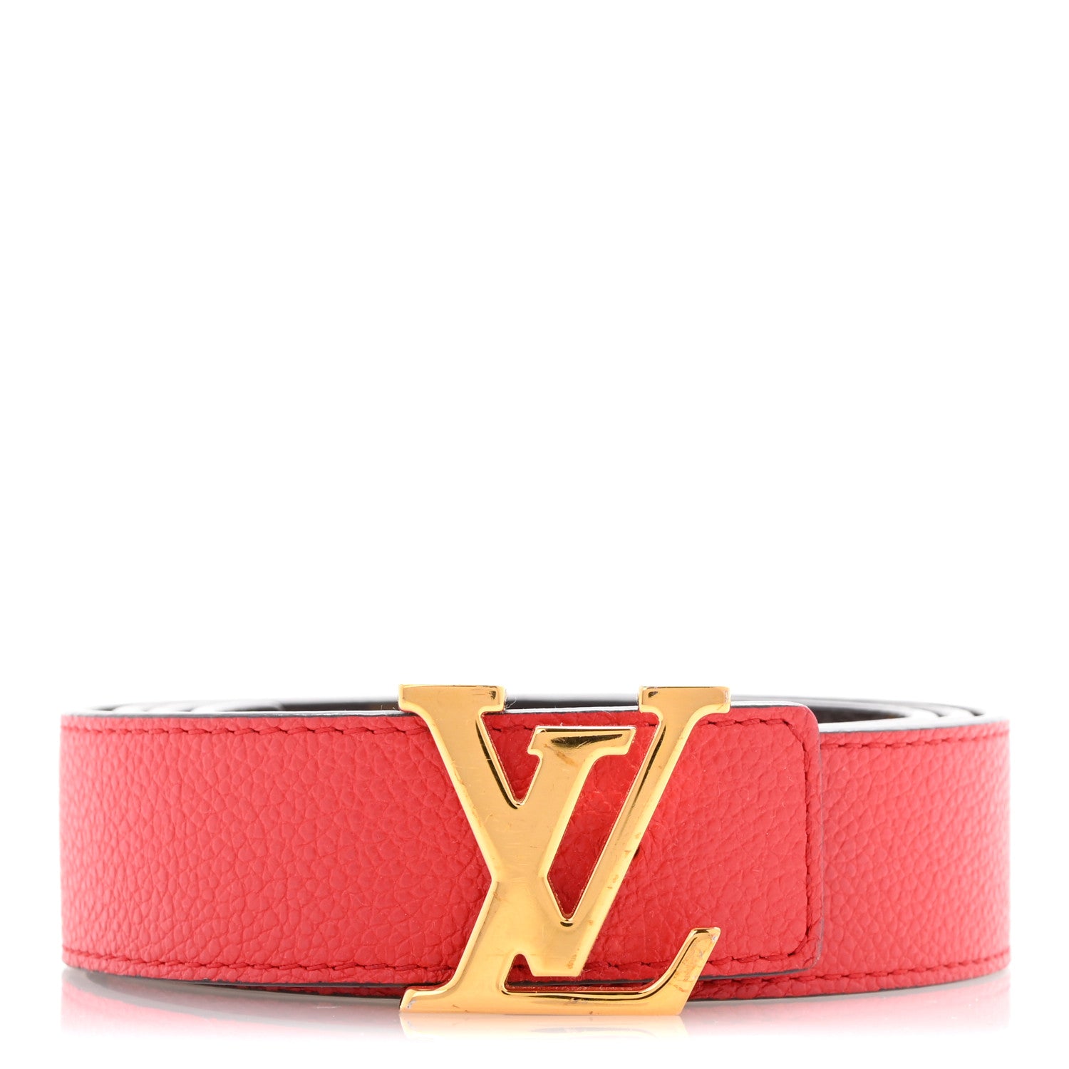 Louis Vuitton Monogram 30mm LV Initiales Reversible Belt 90 36 Coquelicot 1 of 8