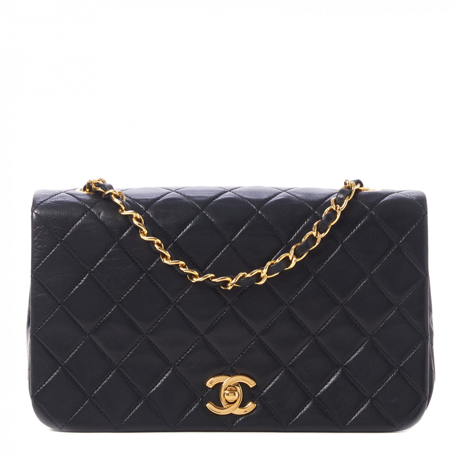 Chanel Lambskin Quilted Small Single Flap Black 1 of 9