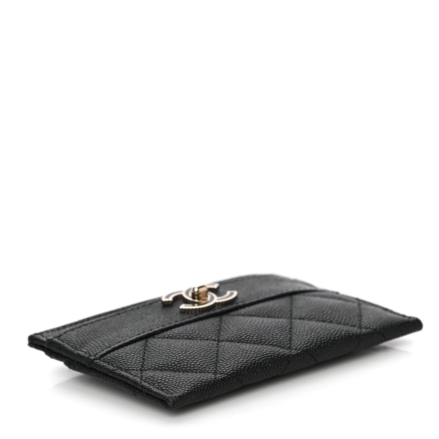 Chanel Caviar Quilted Vintage Mademoiselle Card Holder Black 4 of 12