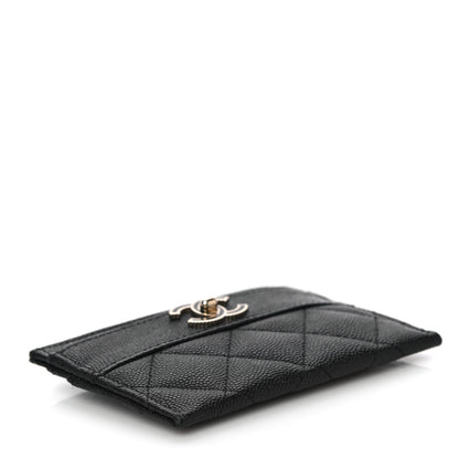 Chanel Caviar Quilted Vintage Mademoiselle Card Holder Black 4 of 12