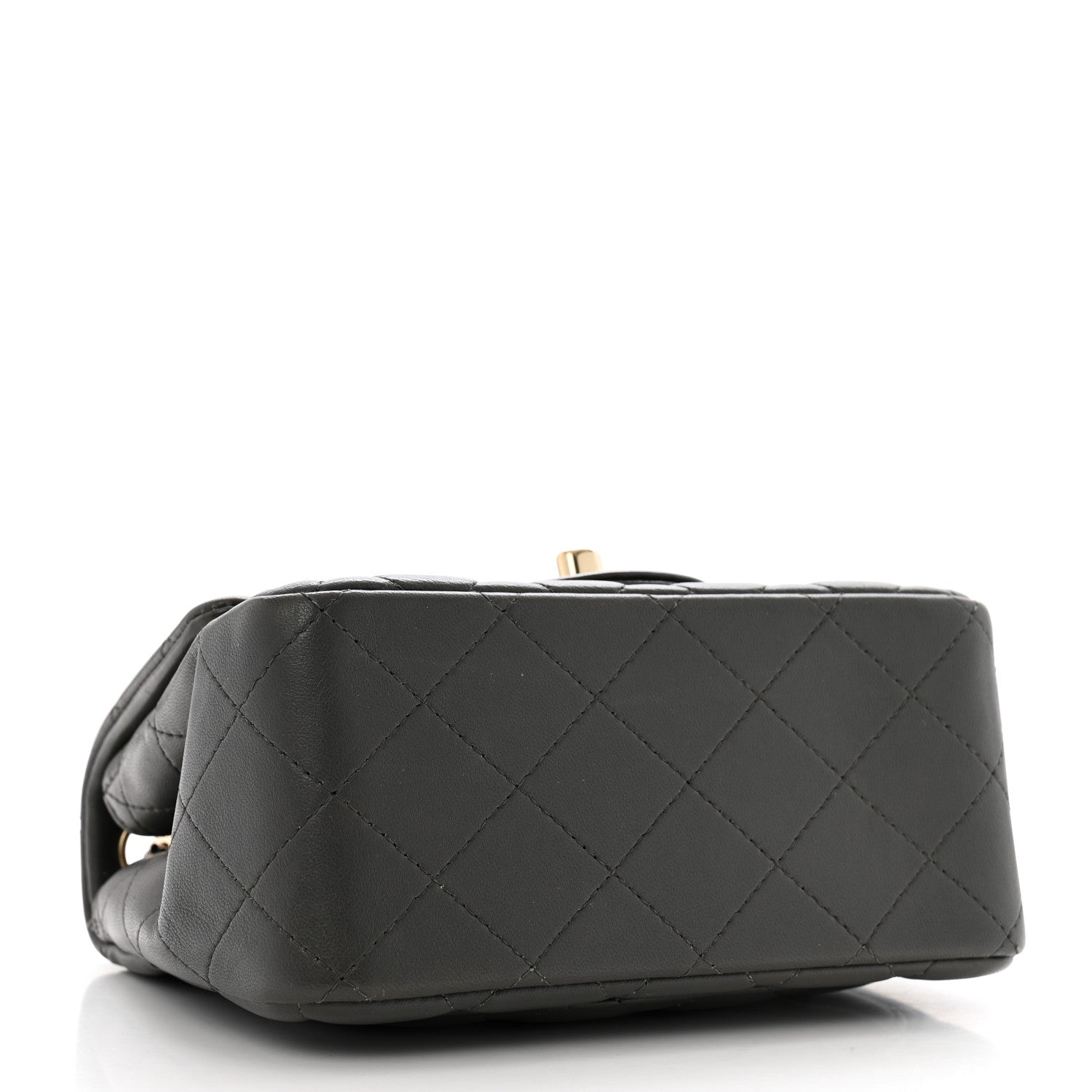Chanel Lambskin Quilted Mini Square Flap Dark Grey 4 of 13