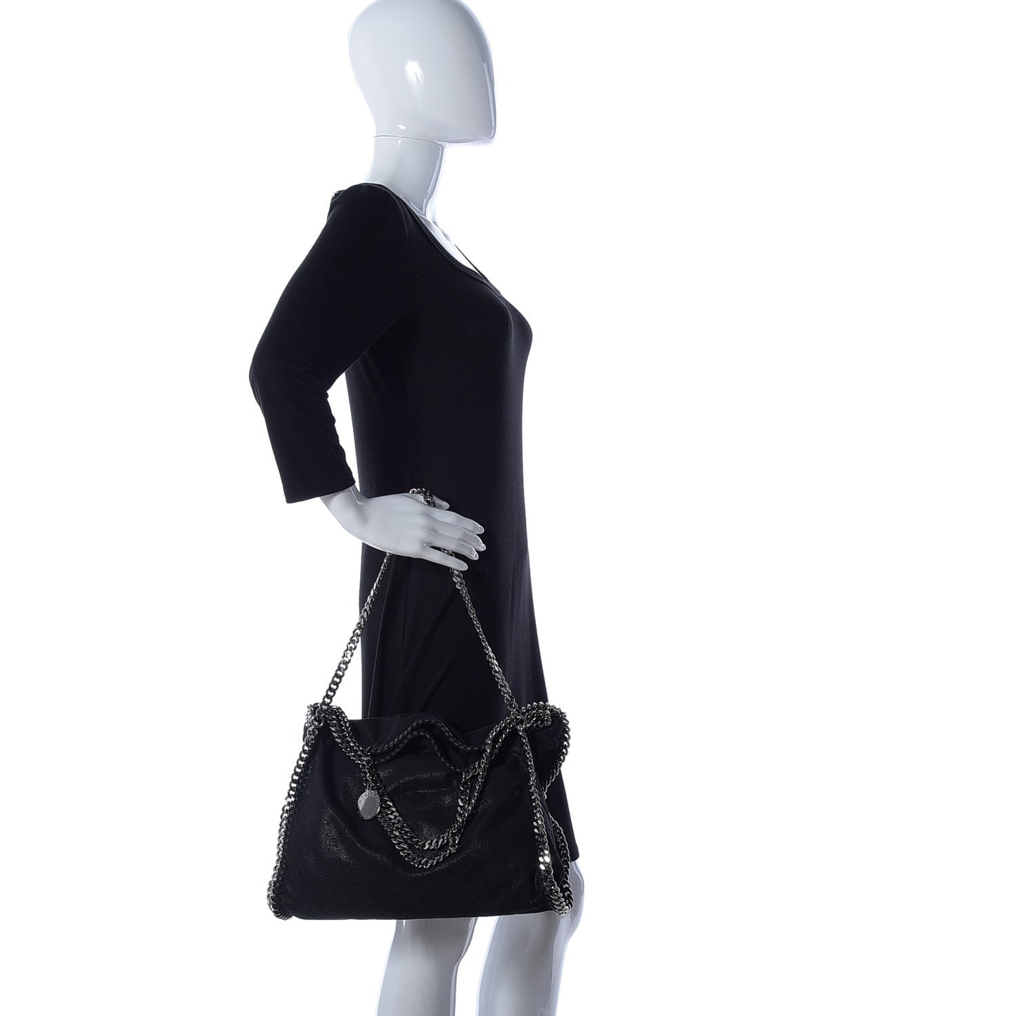 Shaggy Deer Small Falabella Tote Black