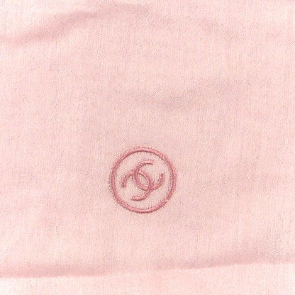 Chanel Cashmere Silk CC Fringe Scarf Pink 3 of 4