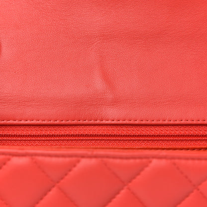 Chanel Lambskin Quilted Mini Rectangular Flap Coral 12 of 13