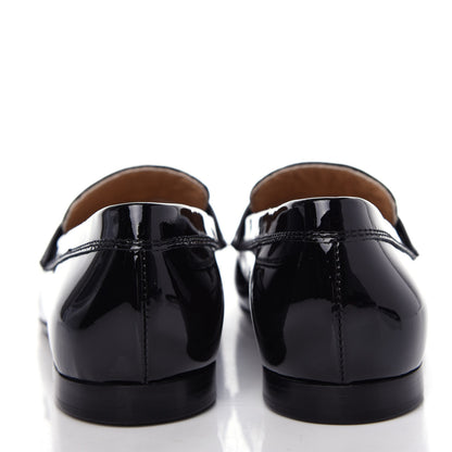 Chanel Patent CC Mocassin Loafers 36.5 Black 7 of 11