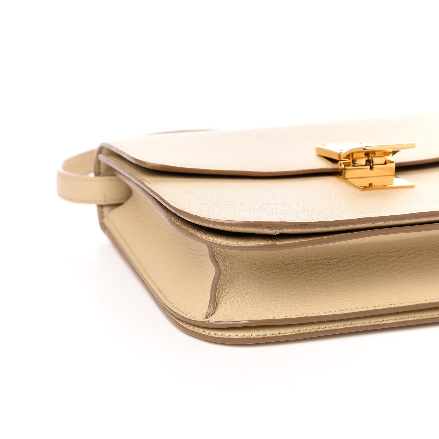 Celine Goatskin Medium Classic Box Flap Bag Dune 8 of 10