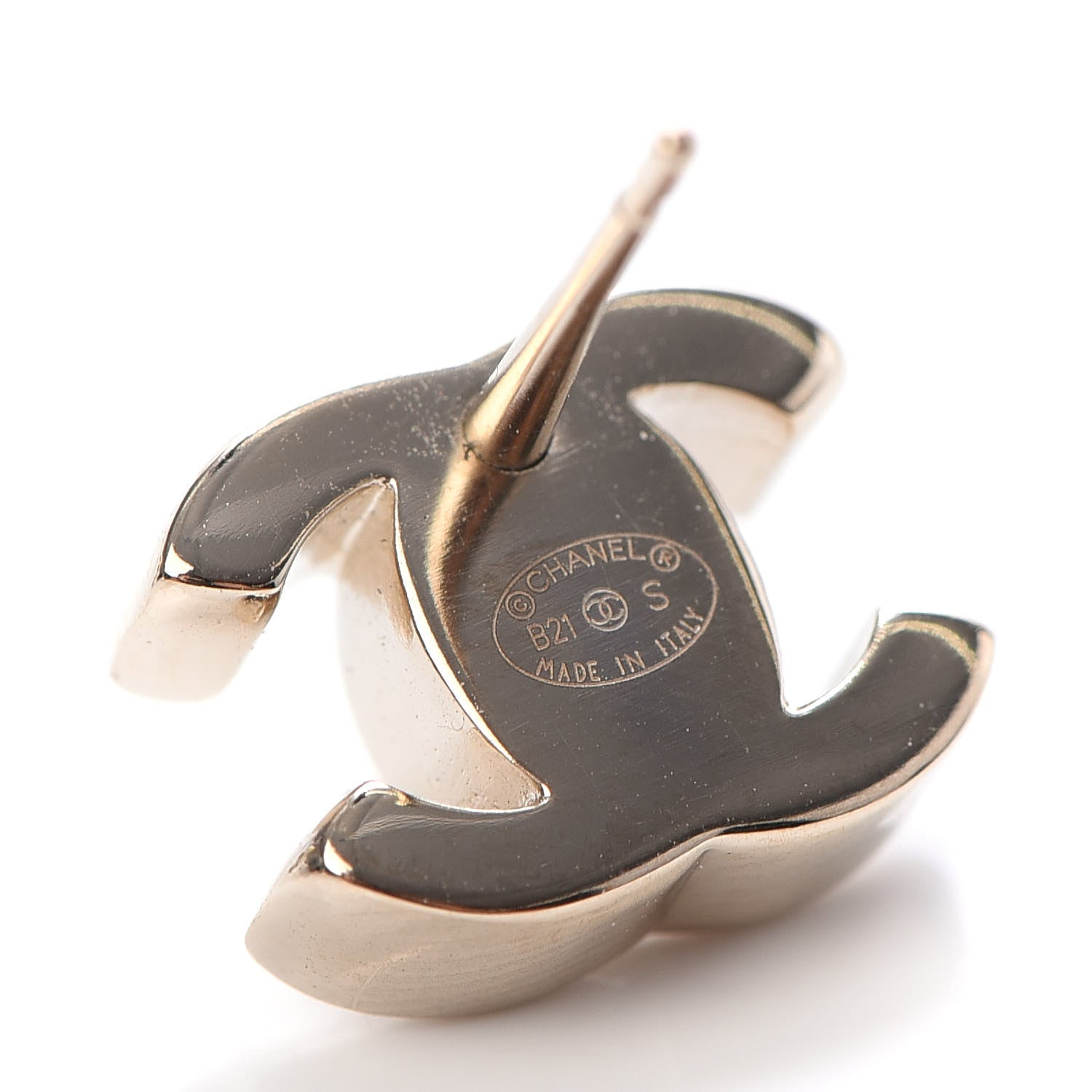 Chanel Metal CC Turnlock Earrings Gold 4 of 5