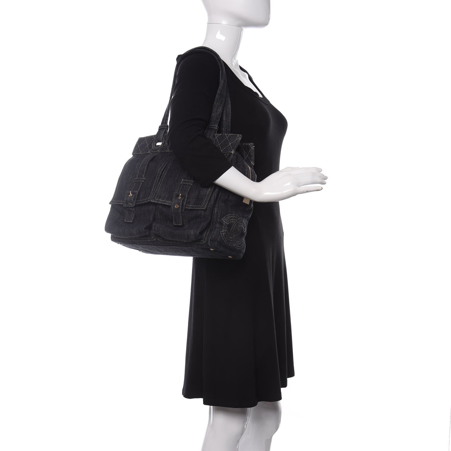 Chanel Denim CC Double Pocket Shoulder Bag 2 of 10