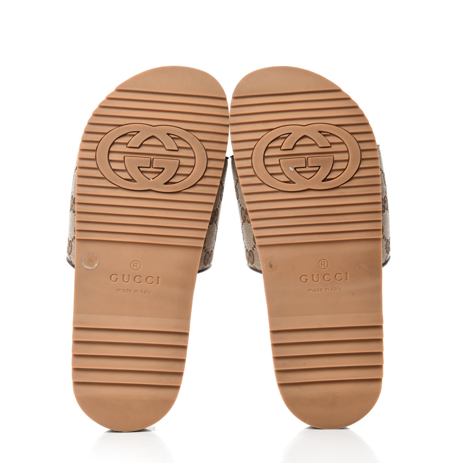 Gucci Canvas GG Monogram Mens Slide Sandals 6 Beige 5 of 8