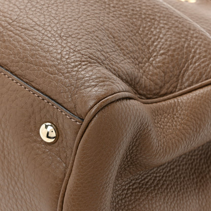 Gucci Pebbled Calfskin Medium Bamboo Shopper Tote Acero 15 of 16