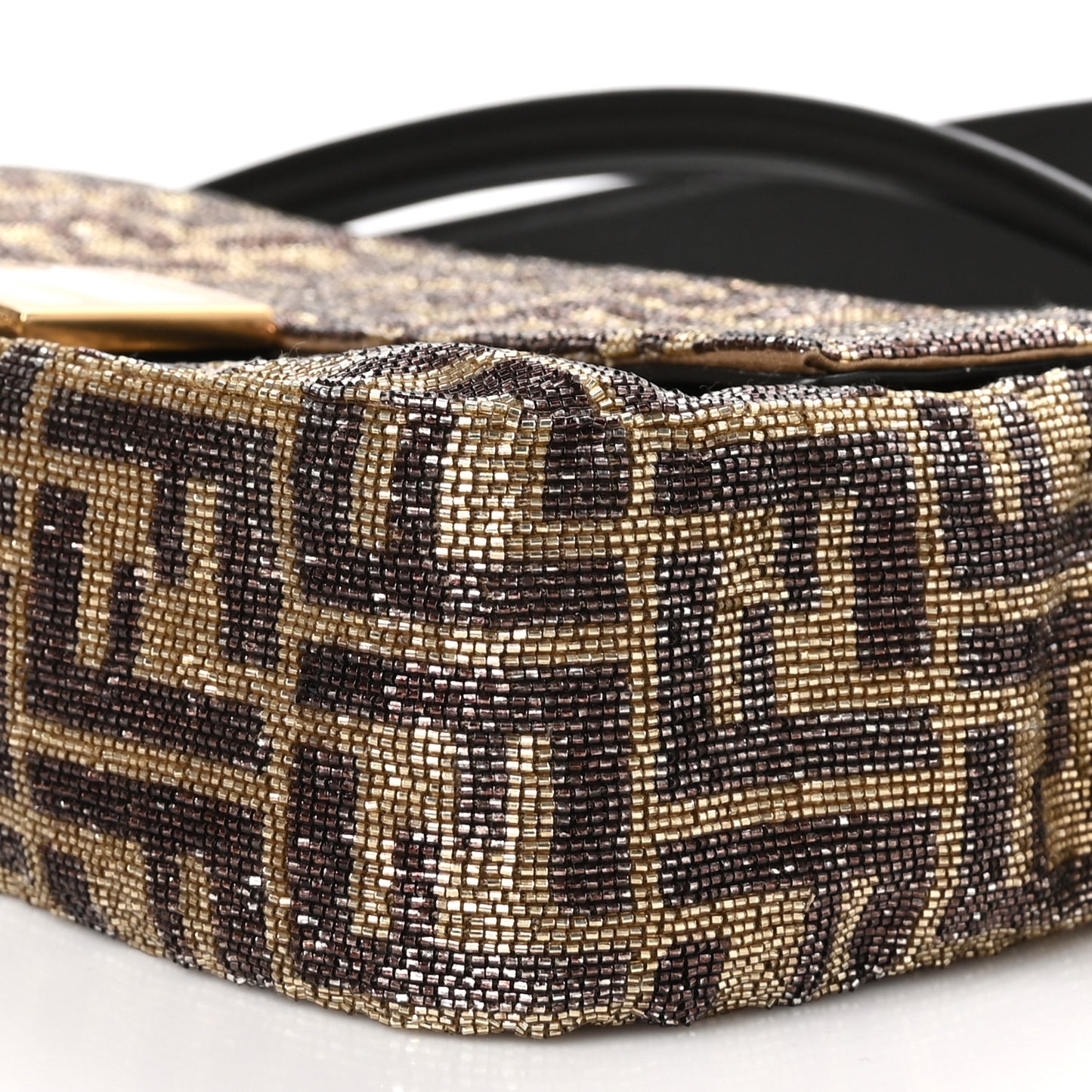 Vitello King Beaded Zucca Baguette Moro Black