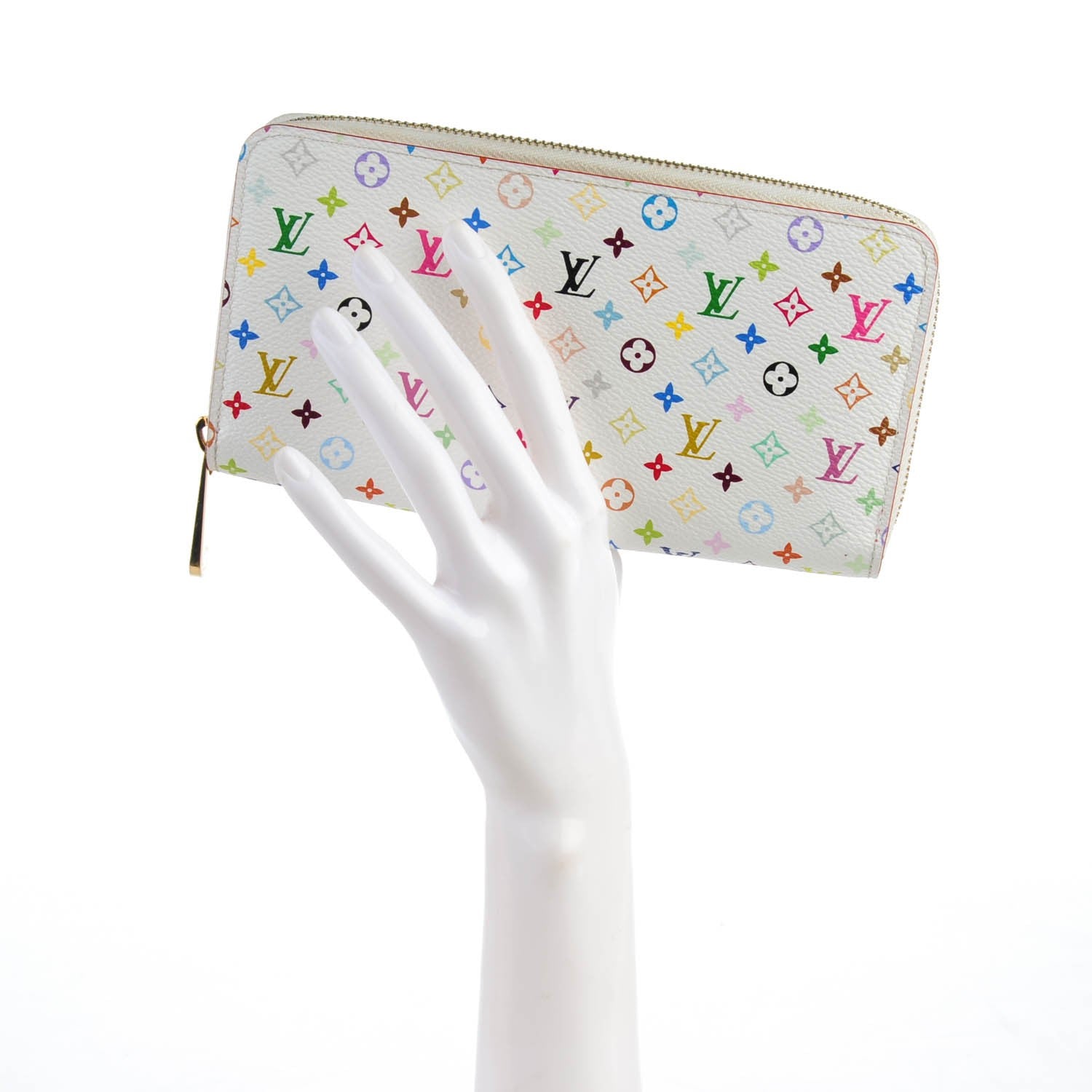 Louis Vuitton Monogram Multicolor Zippy Wallet White Eglantine 2 of 7