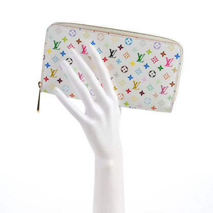 Louis Vuitton Monogram Multicolor Zippy Wallet White Eglantine 2 of 7