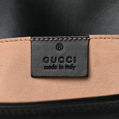 Gucci Calfskin Matelasse Mini GG Marmont Shoulder Bag Black 6 of 18