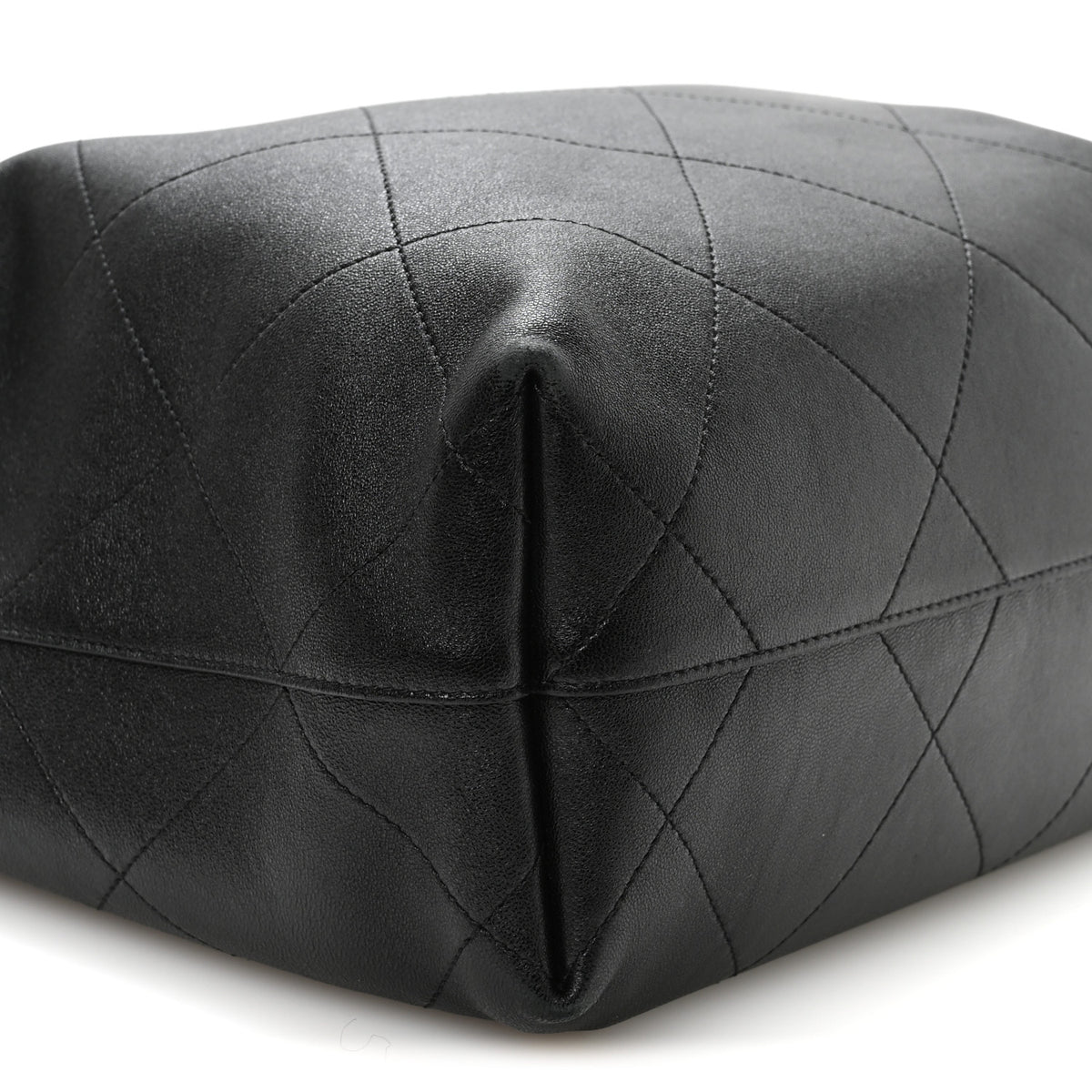 Chanel Shiny Lambskin Quilted Large Hobo Black 9 of 11