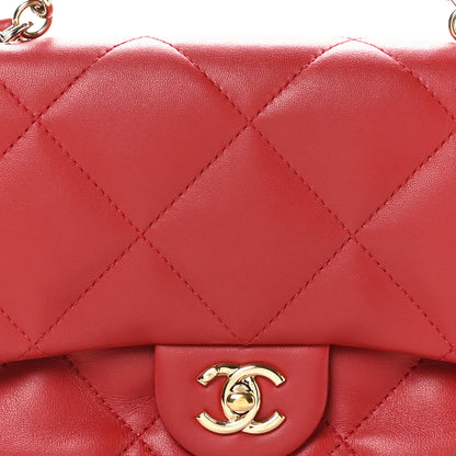 Chanel Lambskin Quilted Easy Carry Flap Red 8 of 10