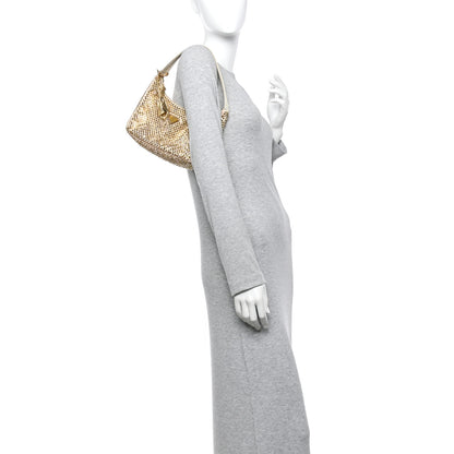 Prada Satin Crystal Mini Re-Edition 2000 Bag Platino 2 of 11