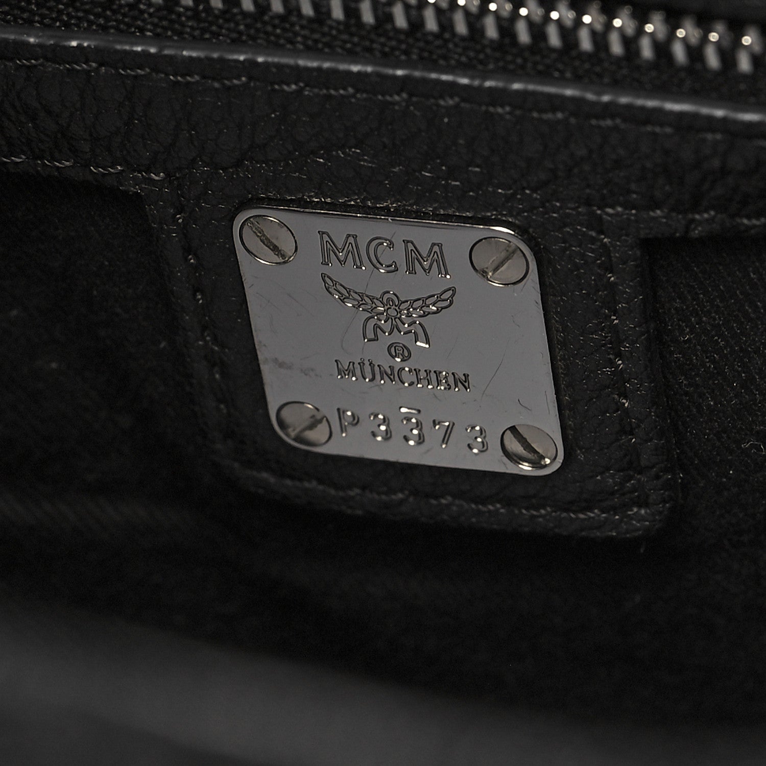 MCM Calfskin Ottomar Monogram Large Klara Hobo Black Red 6 of 13