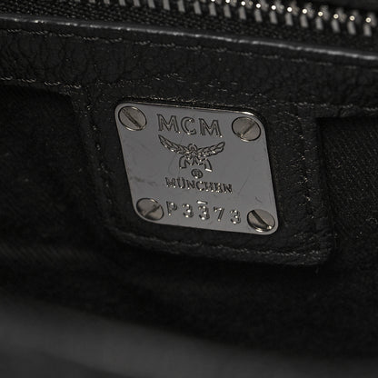 MCM Calfskin Ottomar Monogram Large Klara Hobo Black Red 6 of 13