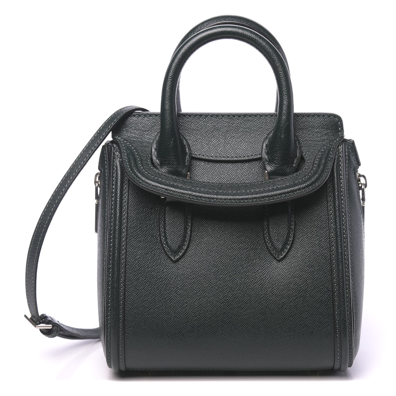 Alexander McQueen Grain Calfskin Mini Heroine Military Green 1 of 13