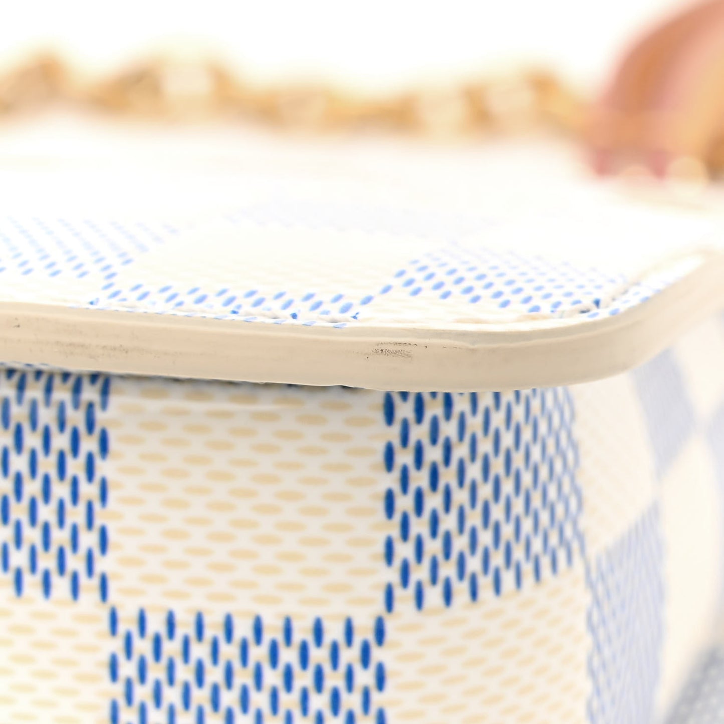 Damier Embossed Vernis Lexington Pouch Celeste Blue