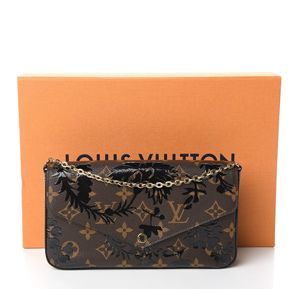 Louis Vuitton Monogram Blossom Pochette Felicie Chain Wallet Black 10 of 10