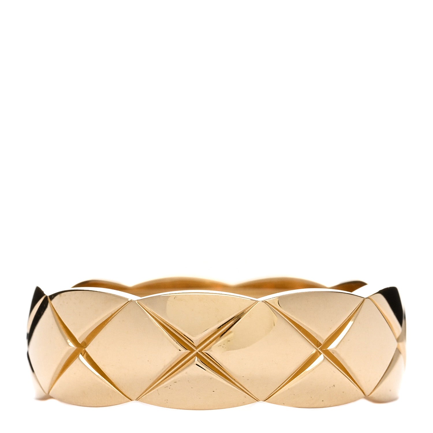 Chanel 18K Yellow Gold Small Coco Crush Ring 55 7.25 2 of 4