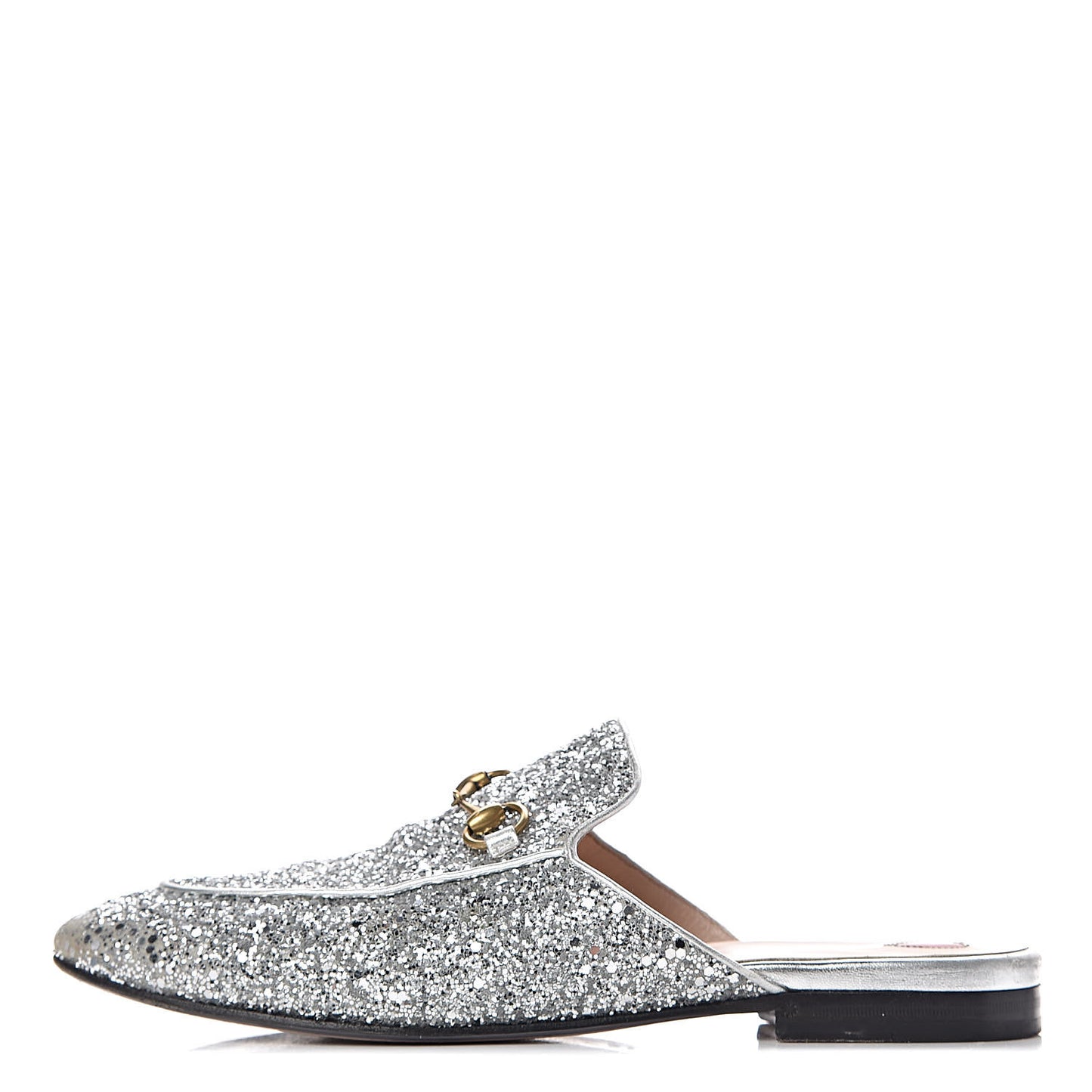 Glitter Womens Princetown Slippers 39 Silver