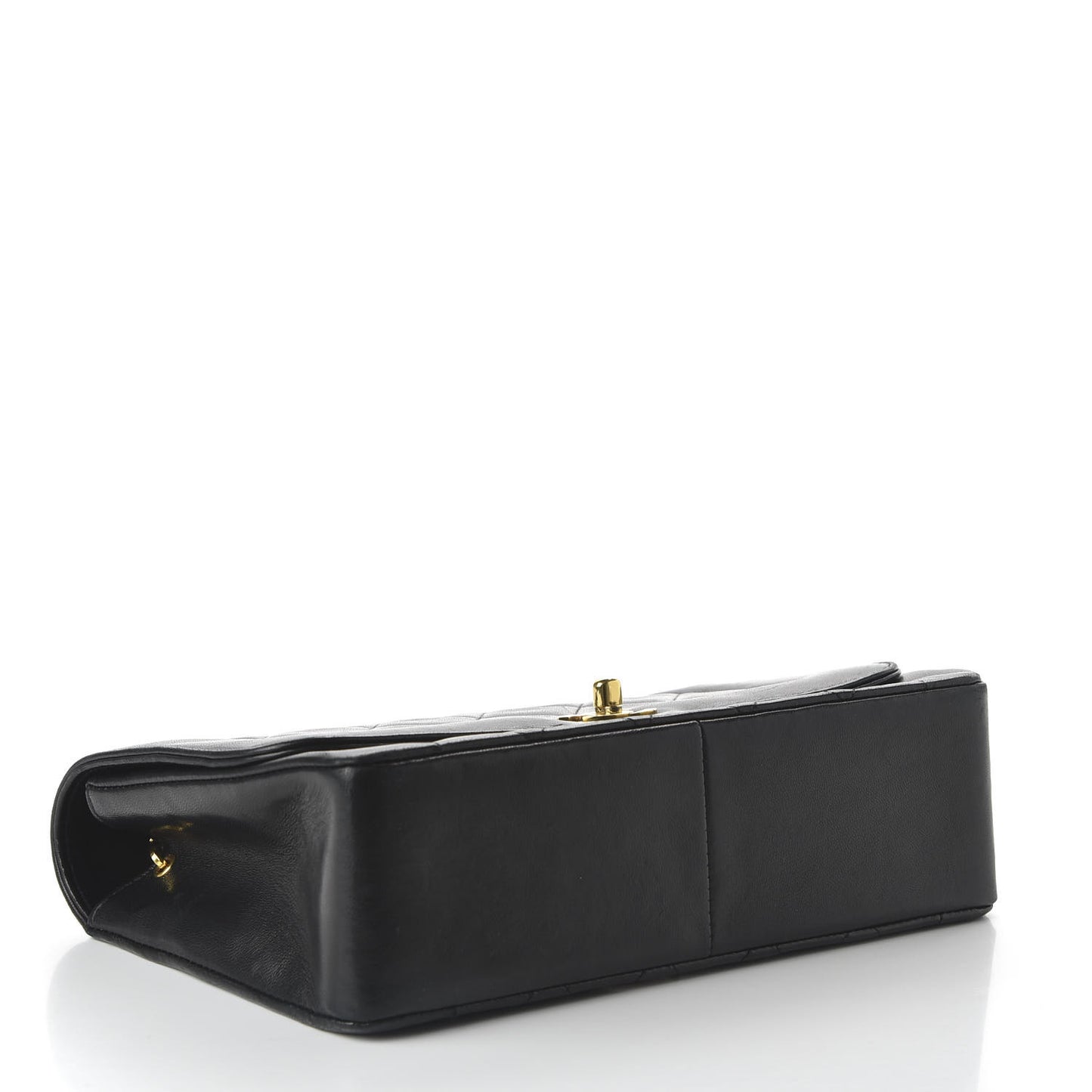 Lambskin Quilted Medium Single Flap Black