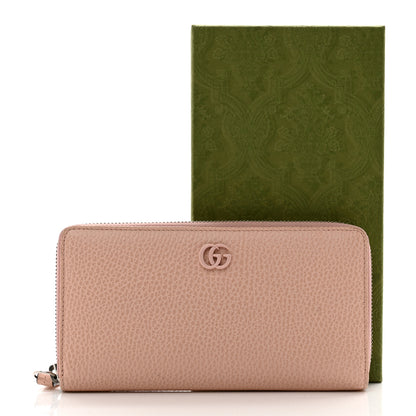 Gucci Dollar Calfskin Monochrome GG Marmont Zip Around Wallet Perfect Pink 9 of 9