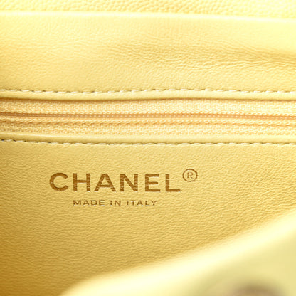 Chanel Caviar Quilted Filigree Backpack Yellow 5 of 8