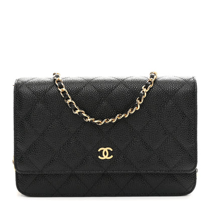Chanel Caviar Quilted Wallet On Chain WOC Black 1 of 12