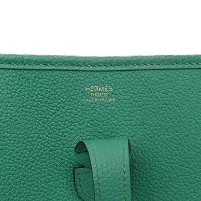 Hermes Taurillon Clemence Evelyne III PM Vert Jade 6 of 10