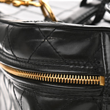 Chanel Patent Quilted CC Vanity Cosmetic Case Black 13 of 14