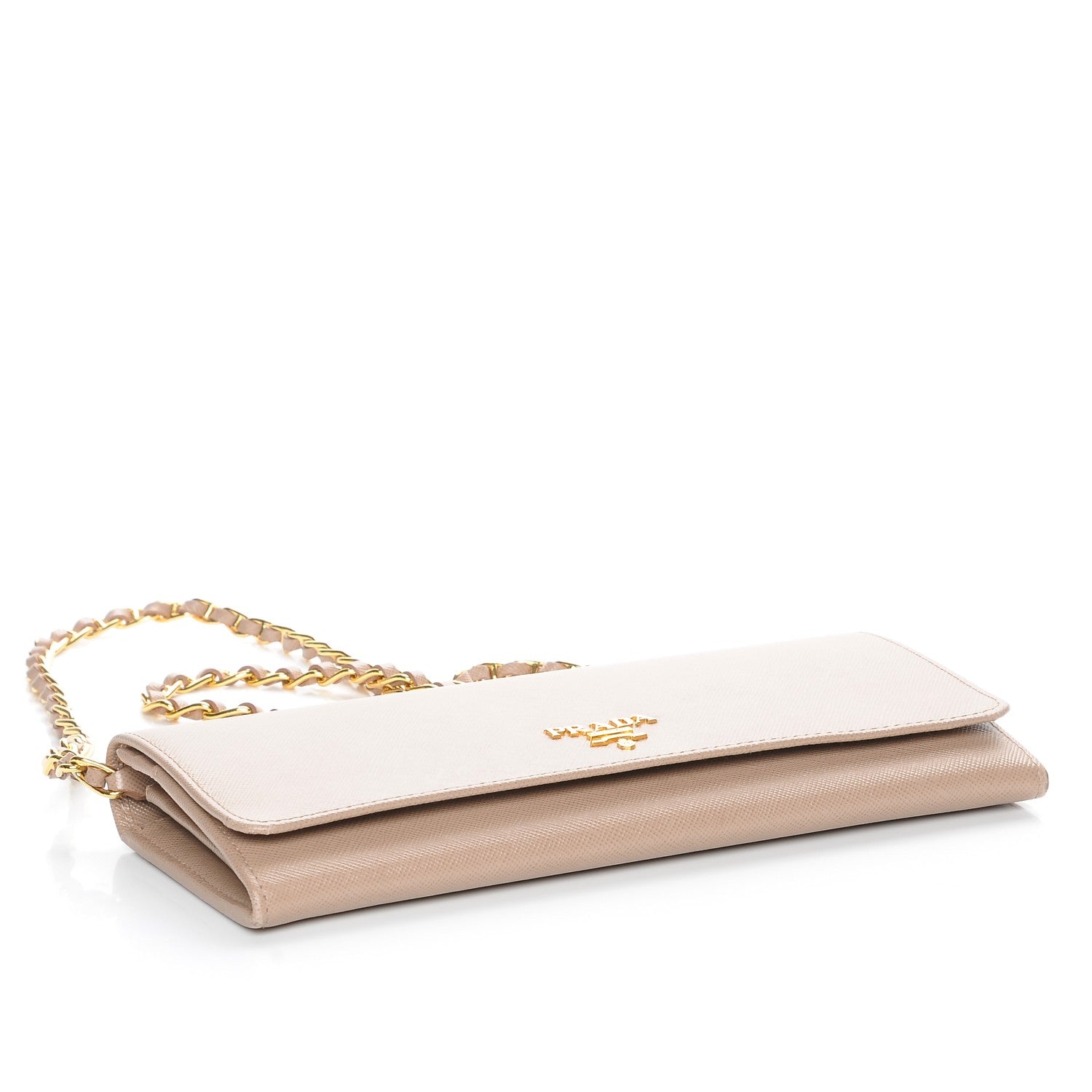 Prada Saffiano Metal Oro Chain Wallet Cammeo 4 of 11