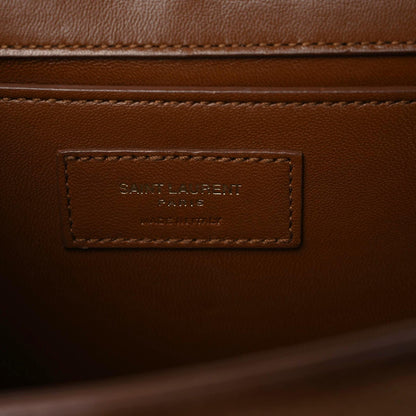 Saint Laurent Suede Studded Medium Classic Monogram Kate Tassel Satchel Light Ochre 14 of 17