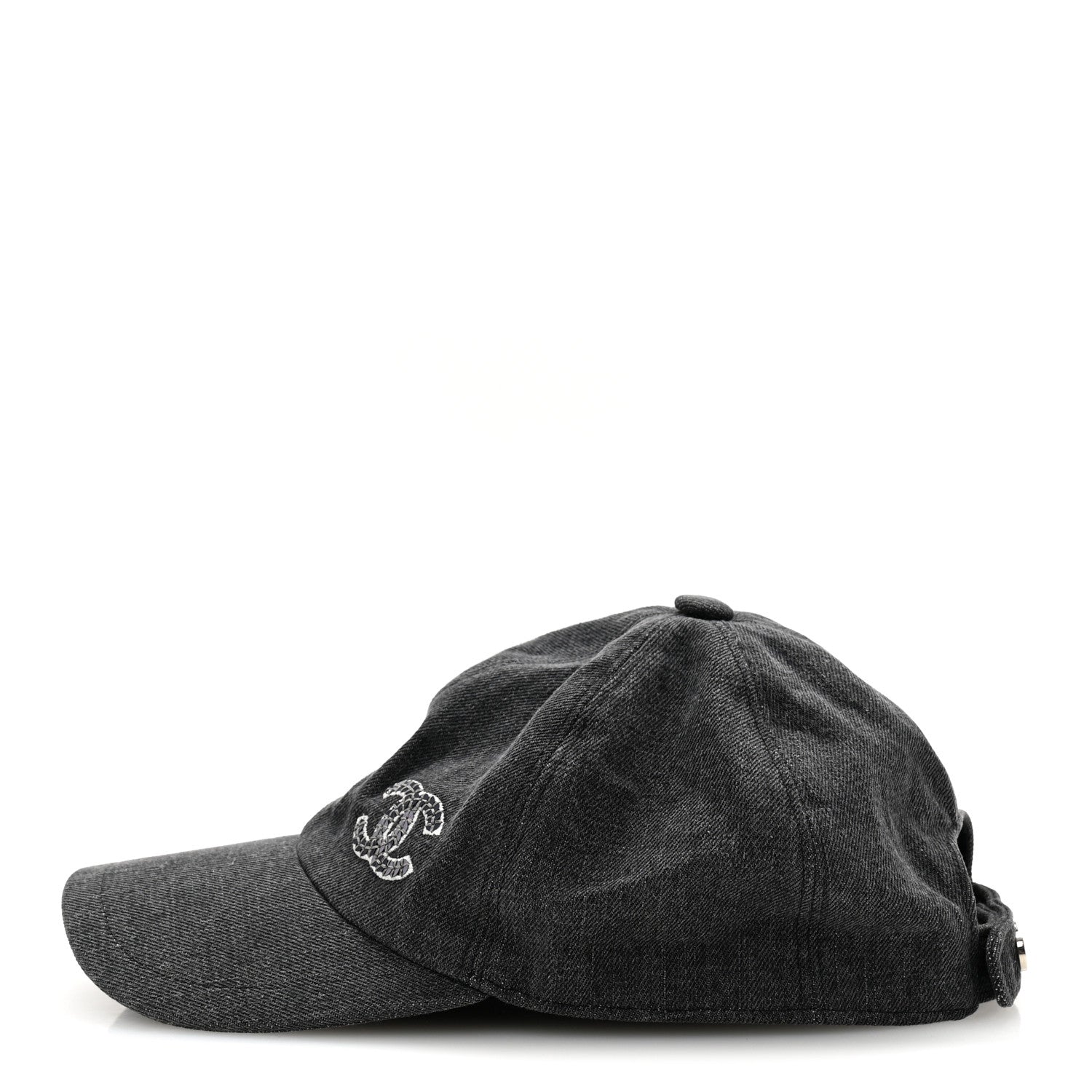 Chanel Denim Cap Hat Black 4 of 9