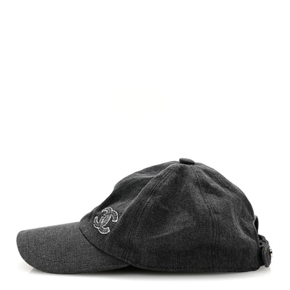 Chanel Denim Cap Hat Black 4 of 9