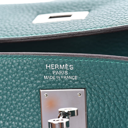 Hermes Togo Kelly Retourne 35 Malachite 8 of 33