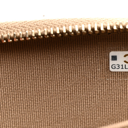 Chanel Caviar Quilted Zip Card Holder Beige Beige 7 of 8